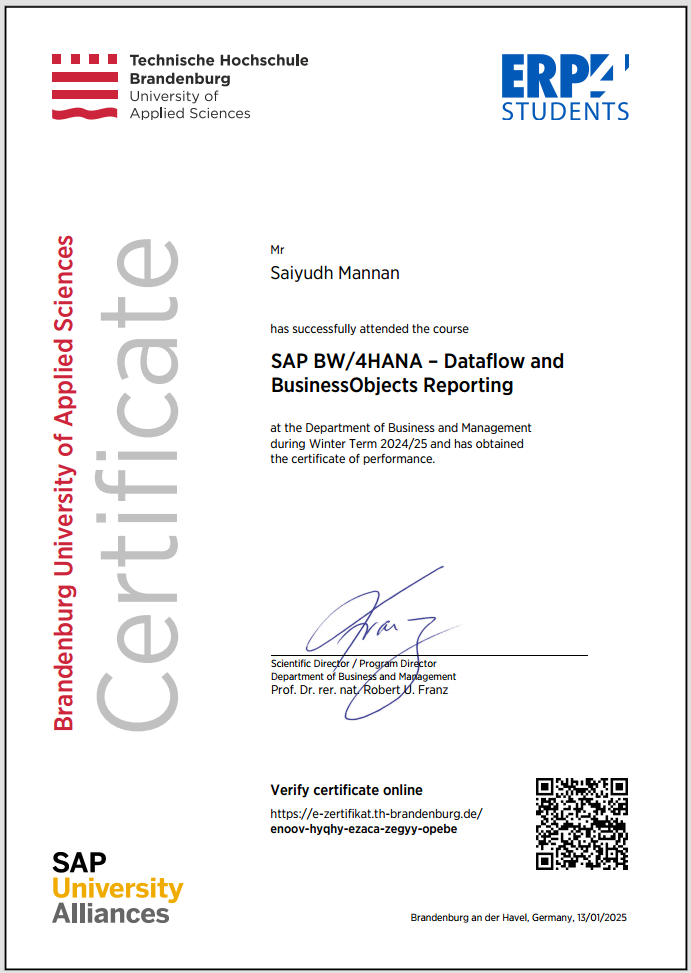 SAP BW/4HANA – Dataflow & BusinessObjects Reporting